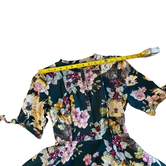 Aliyah Lace-Up Fit & Flare Romantic Floral Midi Dress Women’s XS - Picture 8 of 14